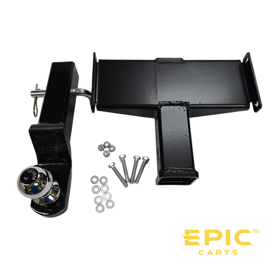 Trailer Hitch Tow Kit for EPIC E20, E60, E40, E40L, E40FL, E60L Golf Carts (with Step Plates Installed)