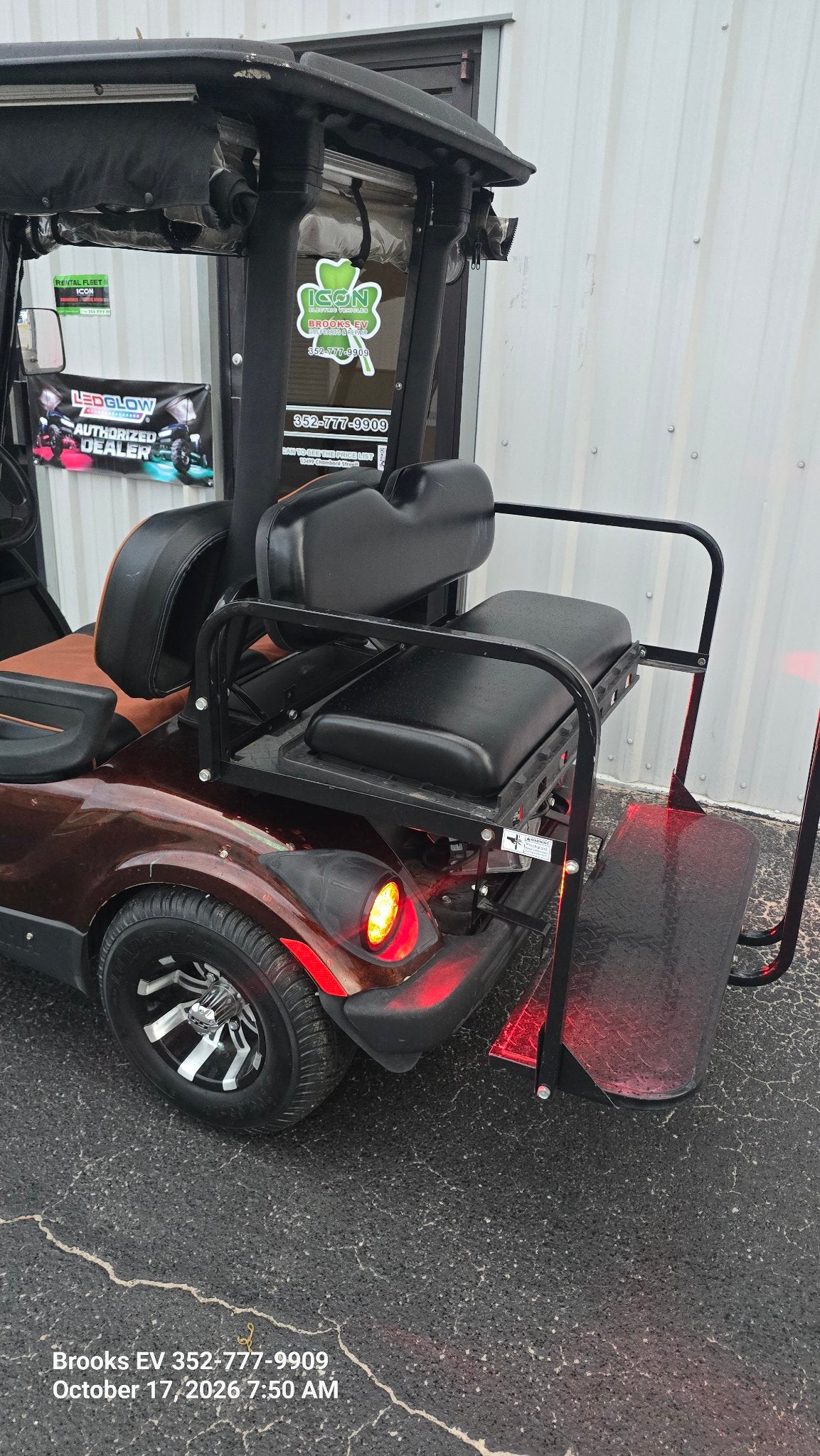2012 Yamaha golf cart - rear seat and step