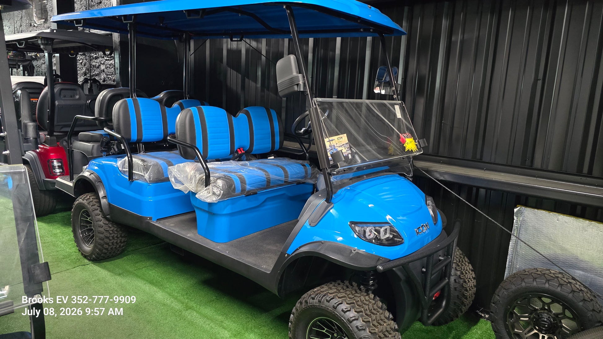 2026 ICON X-Series golf cart — Brooks EV Brooksville showroom