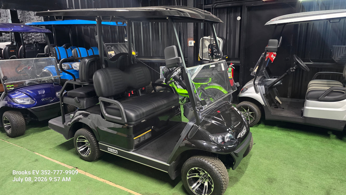 2026 ICON X-Series golf cart — Brooks EV Brooksville showroom