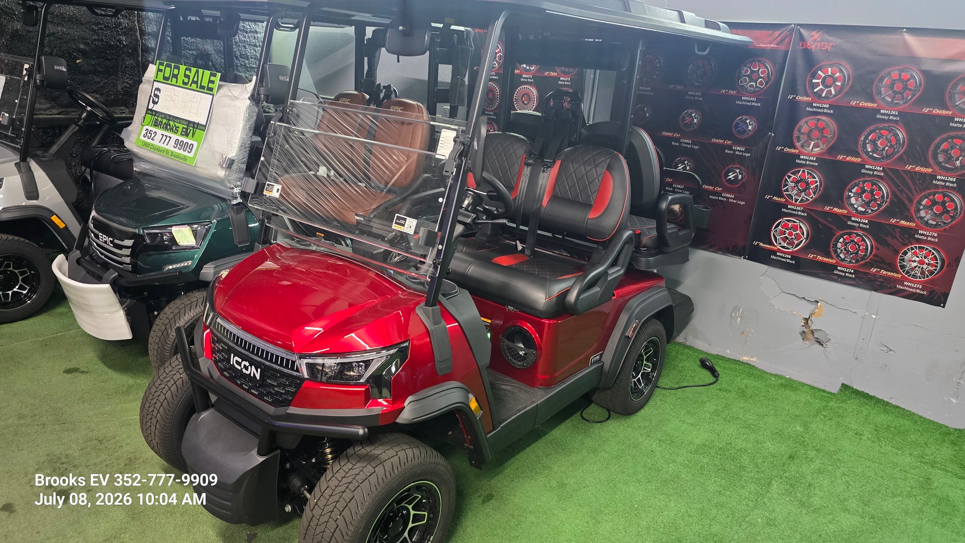 ICON gas golf cart — Brooks EV Brooksville showroom