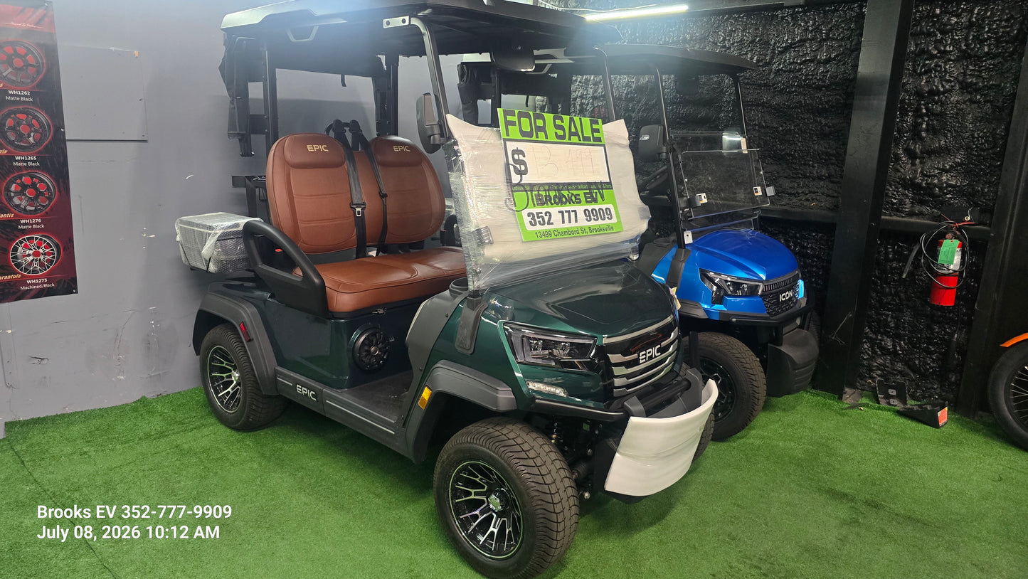 2025 ICON golf cart leftover — Brooks EV Brooksville showroom