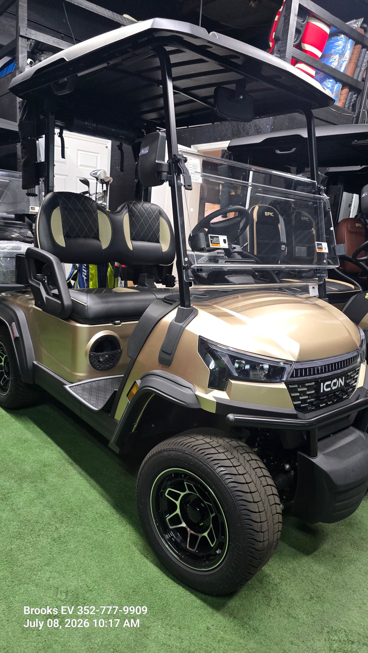 2025 ICON golf cart leftover — Brooks EV Brooksville showroom