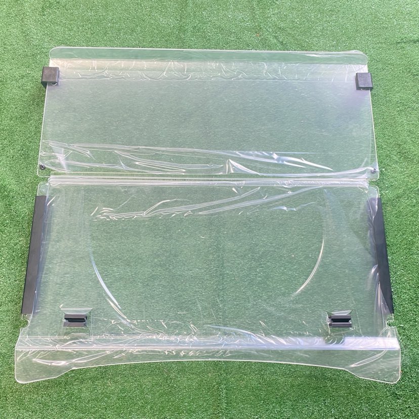 ICON EV Golf Cart Clear Folding Windshield - 2 Piece