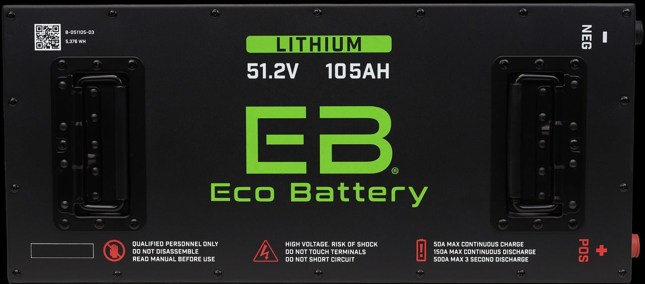 ECO lithium Battery 51V 105AH "skinny" Bundle Kit