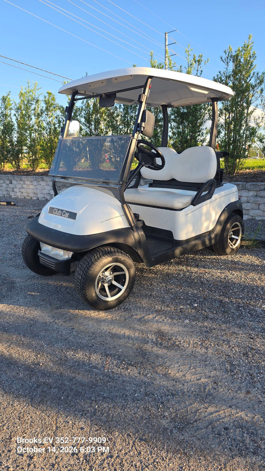 2005 Club Car Precedent White — front three-quarter view
