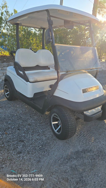 2005 Club Car Precedent White — front three-quarter view, second angle