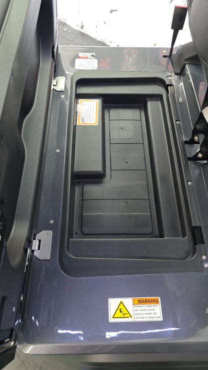 2026 EPIC E40FX Charcoal — rear storage compartment