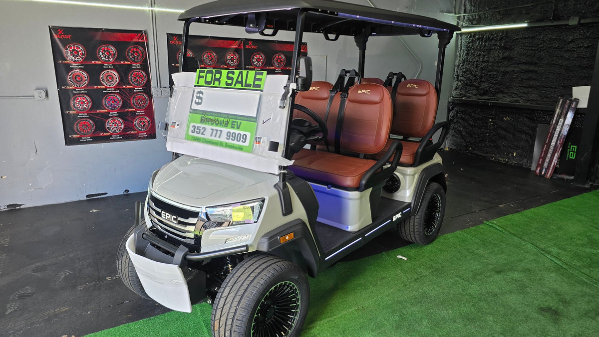 2026 EPIC E40FX Pearl White — front three-quarter view