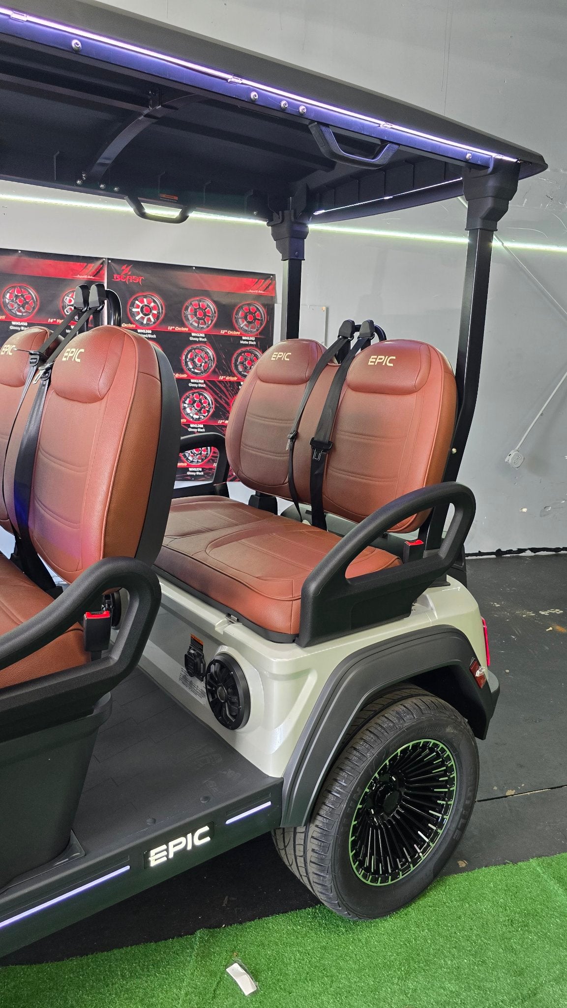 2026 EPIC E40FX Pearl White — rear seat