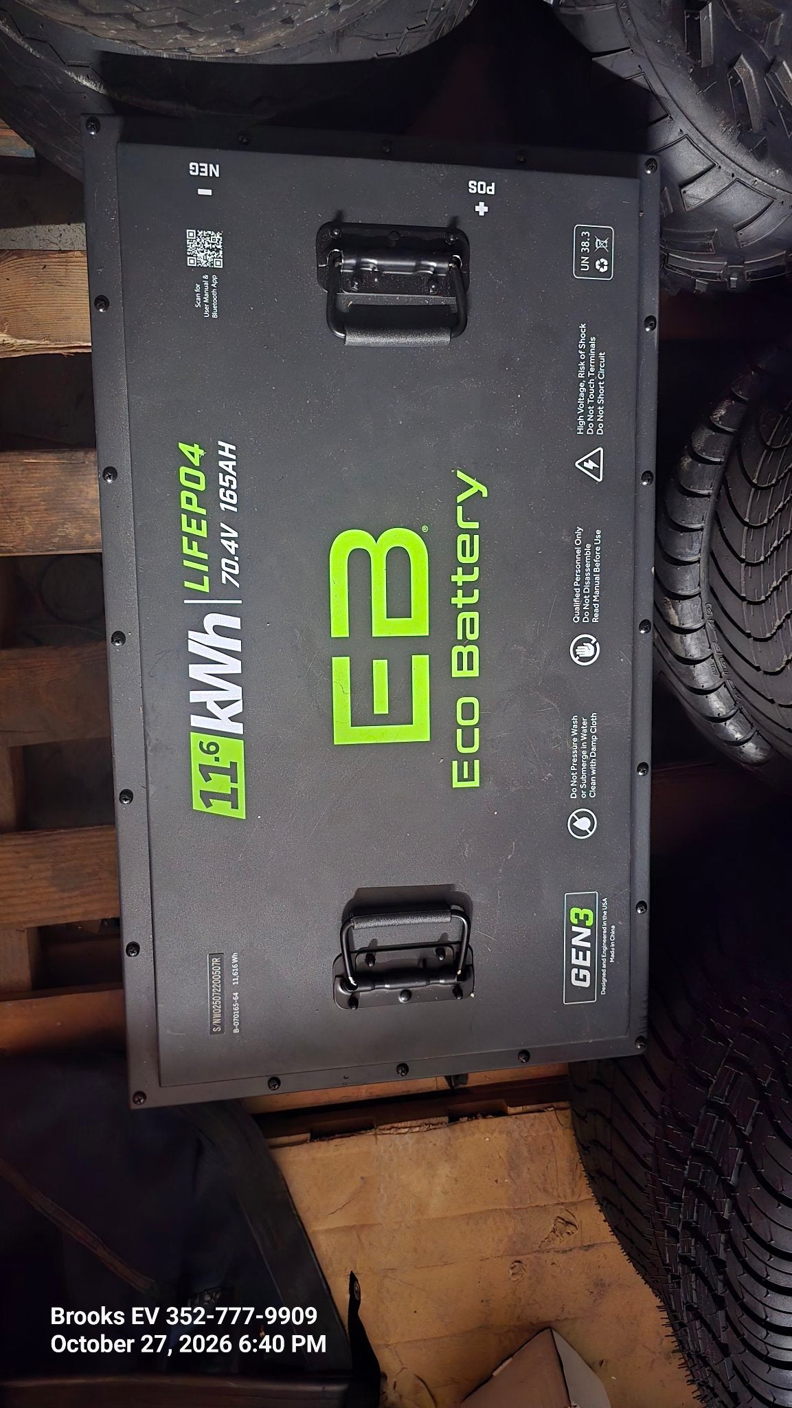 New EcoBattery GEN3 70.4V 165Ah LiFePO4 battery pack