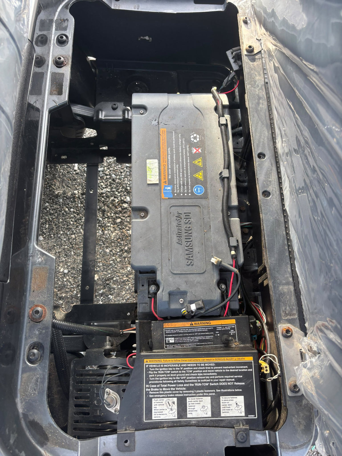 2021 E-Z-GO RXV Elite Light Blue — lithium battery