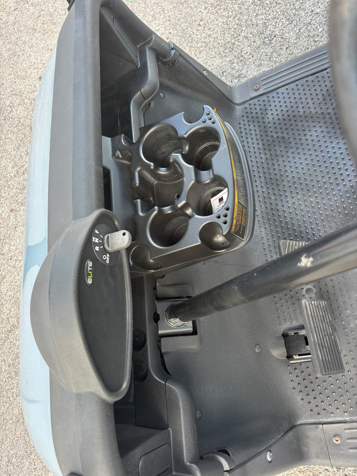 2021 E-Z-GO RXV Elite Grey — dash and controls