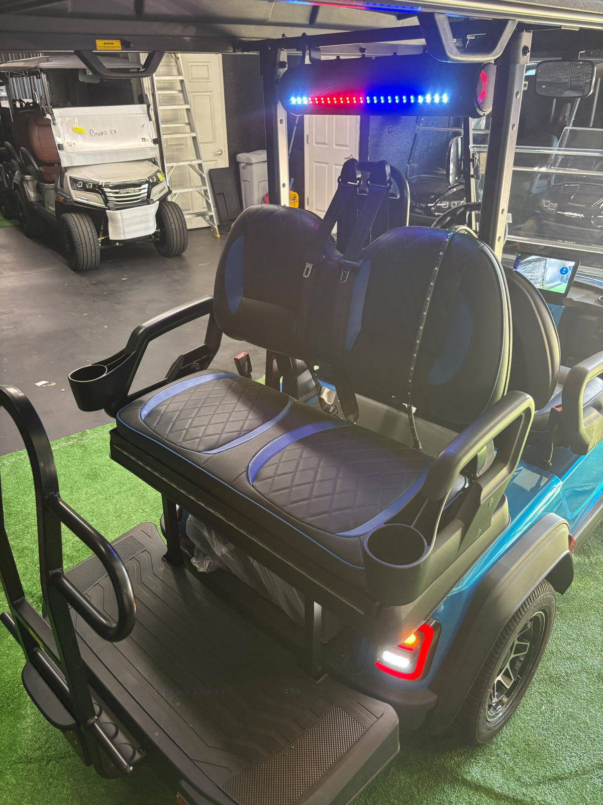 2026 ICON i40X Electric Blue — rear seat