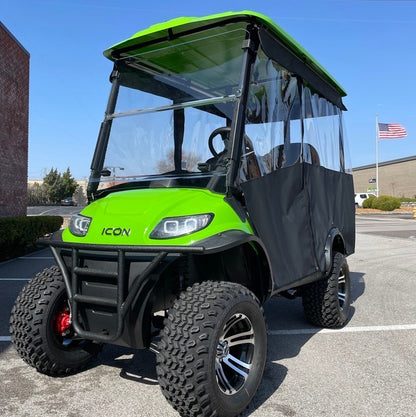 4-Passenger Sunbrella Track-Style Enclosure Cover for Golf Carts - Extended Roof