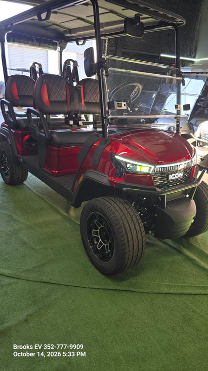 2026 ICON i40FX Sangria — front three-quarter view