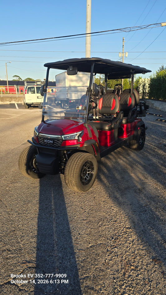 2026 ICON i60LX Sangria — front three-quarter view