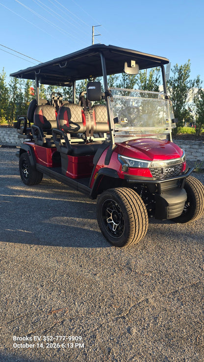 2026 ICON i60LX Sangria — front three-quarter view, second angle