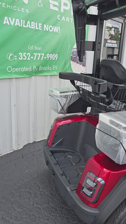 2026 ICON i20X — Apple Cherry Red · 2 Passenger Lithium