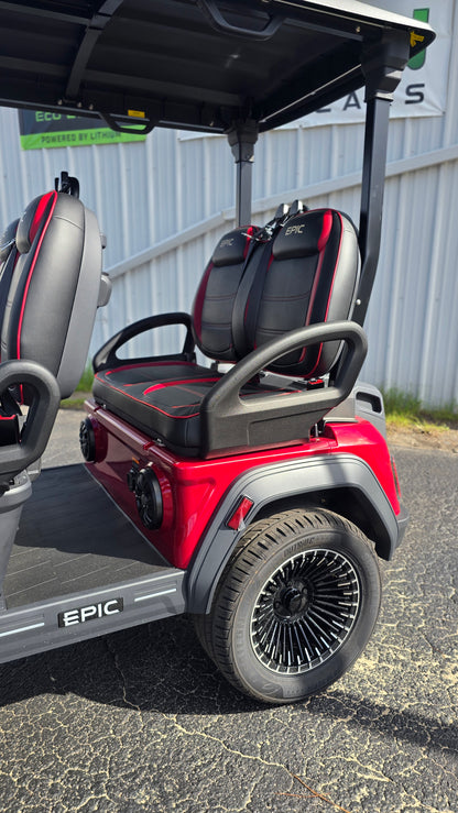 2026 EPIC E40FX — Apple Cherry Red · 4 Passenger · Award Winner