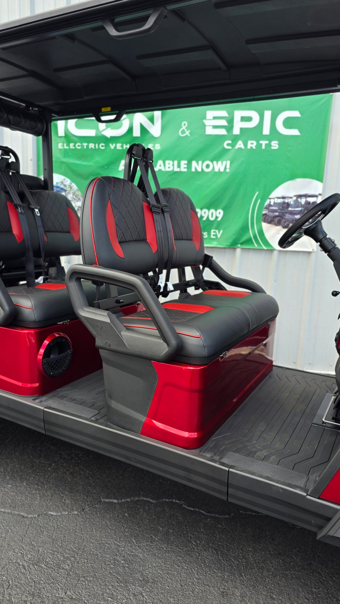 2026 ICON i60LX — Apple Cherry Red · 6 Passenger Luxury Limo