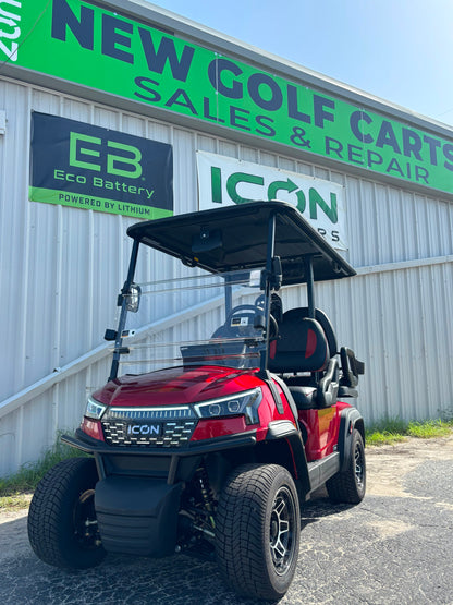 2026 ICON i40X — Apple Cherry Red · 4 Passenger Lithium