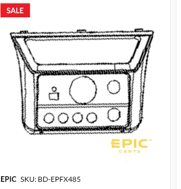 Button Panel For EPIC E40FX Golf Carts