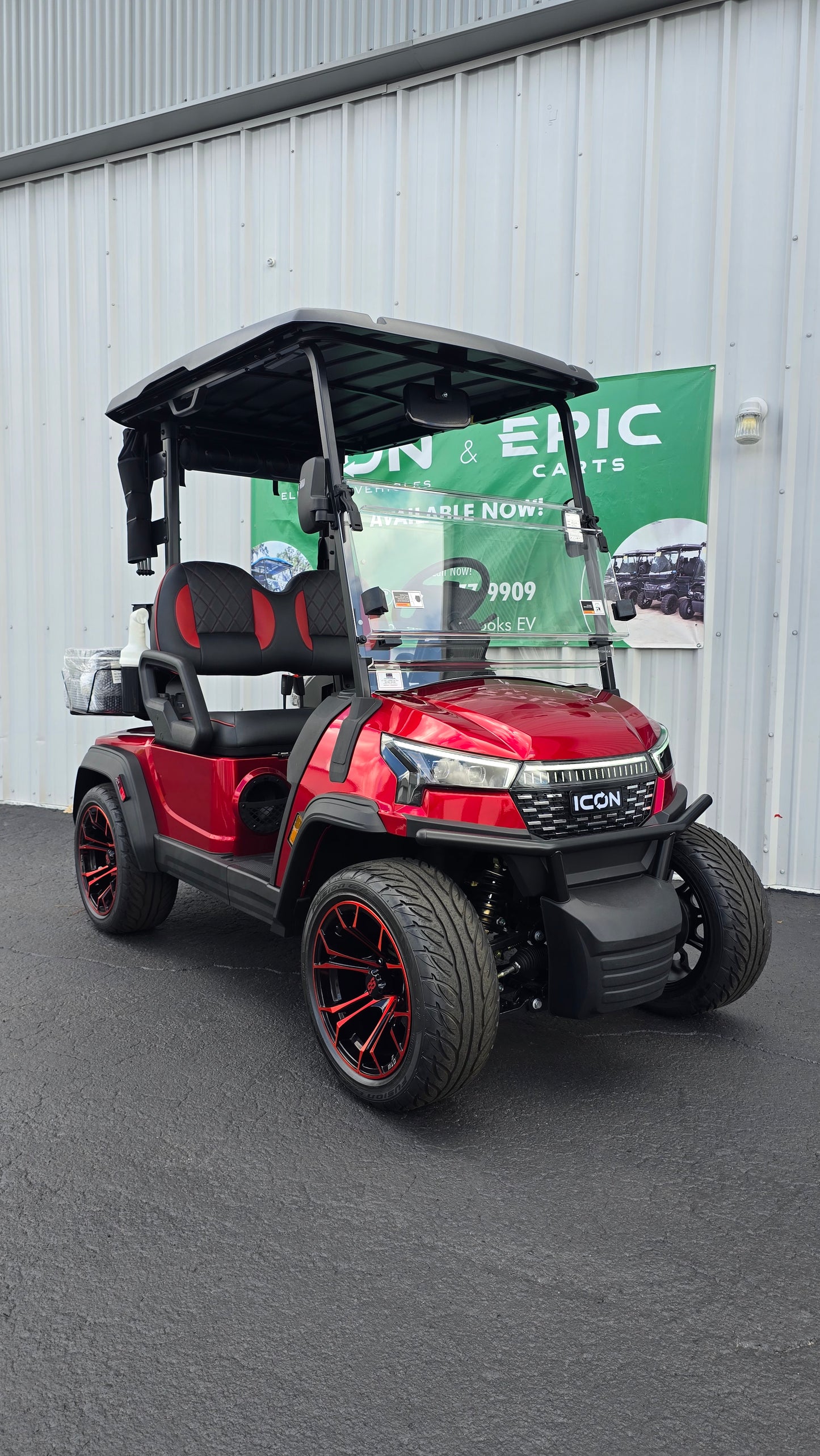 2026 ICON i20X — Apple Cherry Red · 2 Passenger Lithium
