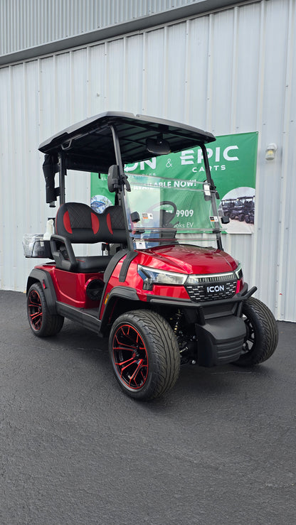 2026 ICON i20X — Apple Cherry Red · 2 Passenger Lithium