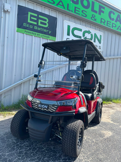 2026 ICON i40X — Apple Cherry Red · 4 Passenger Lithium