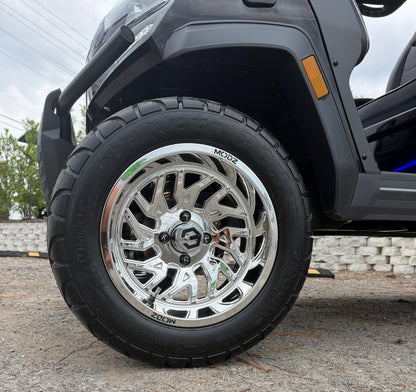 2026 EPIC E40FX Black Forward-Facing 4 Passenger — Chrome Wheels