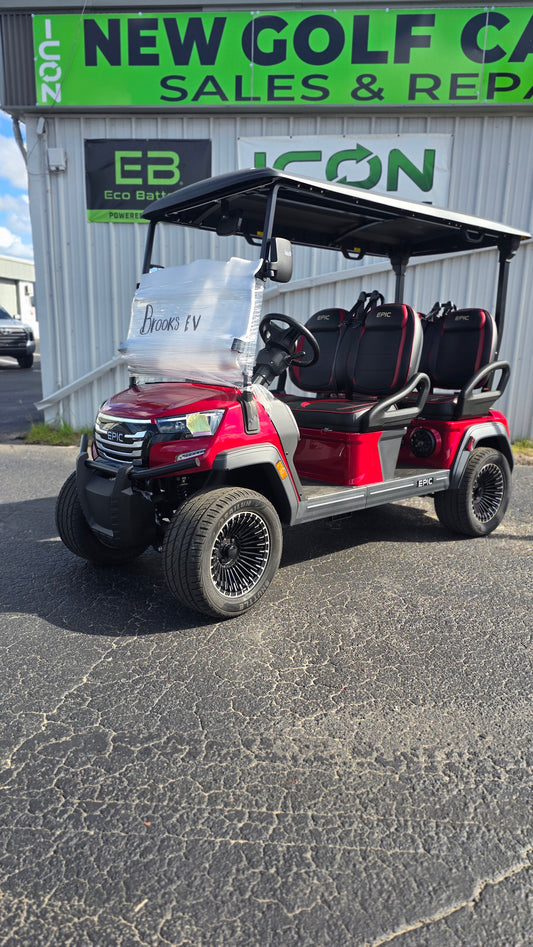 2026 EPIC E40FX — Apple Cherry Red · 4 Passenger · Award Winner