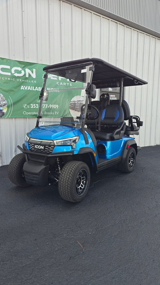 2026 ICON i40X — Electric Blue · 4 Passenger Lithium