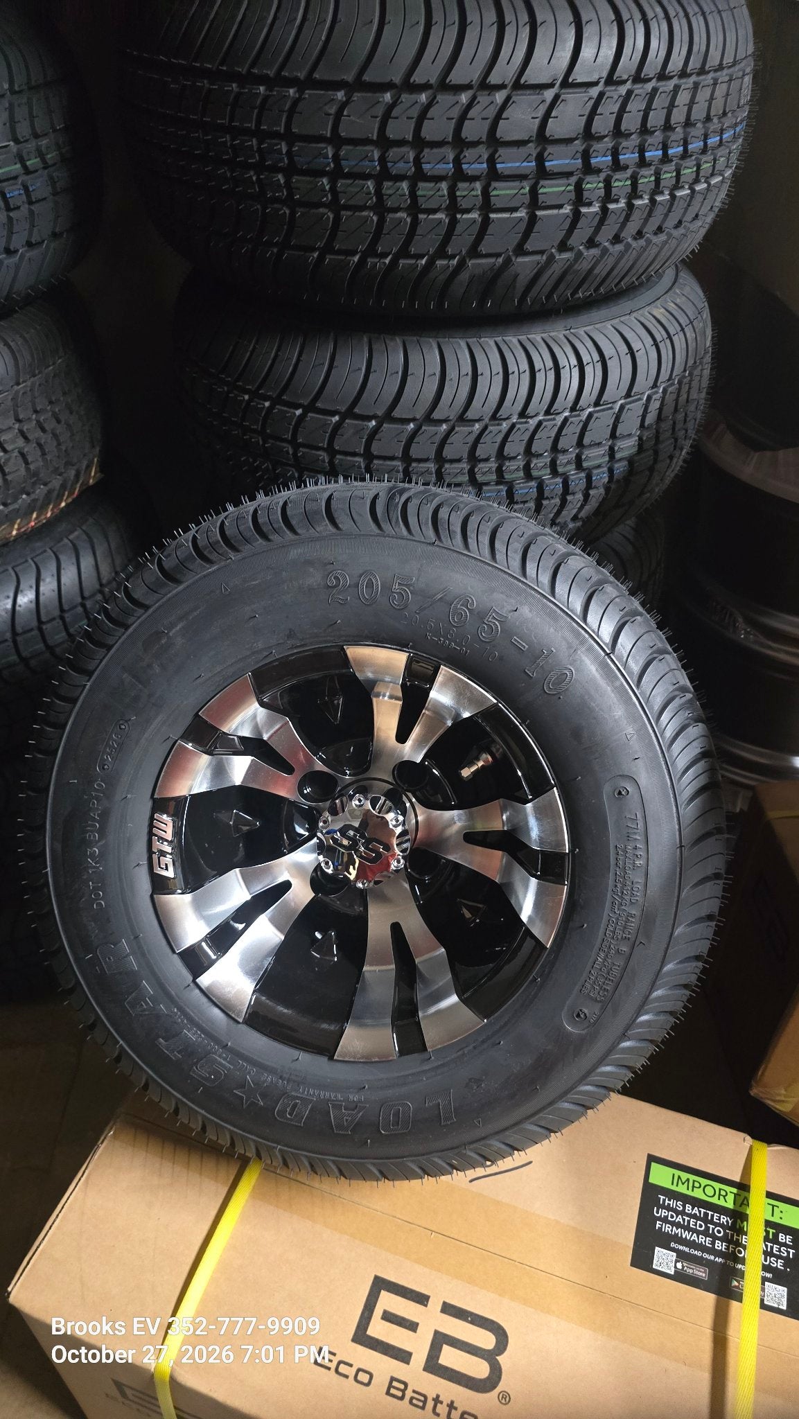 New golf cart tires 205/65-10 on GTW wheels